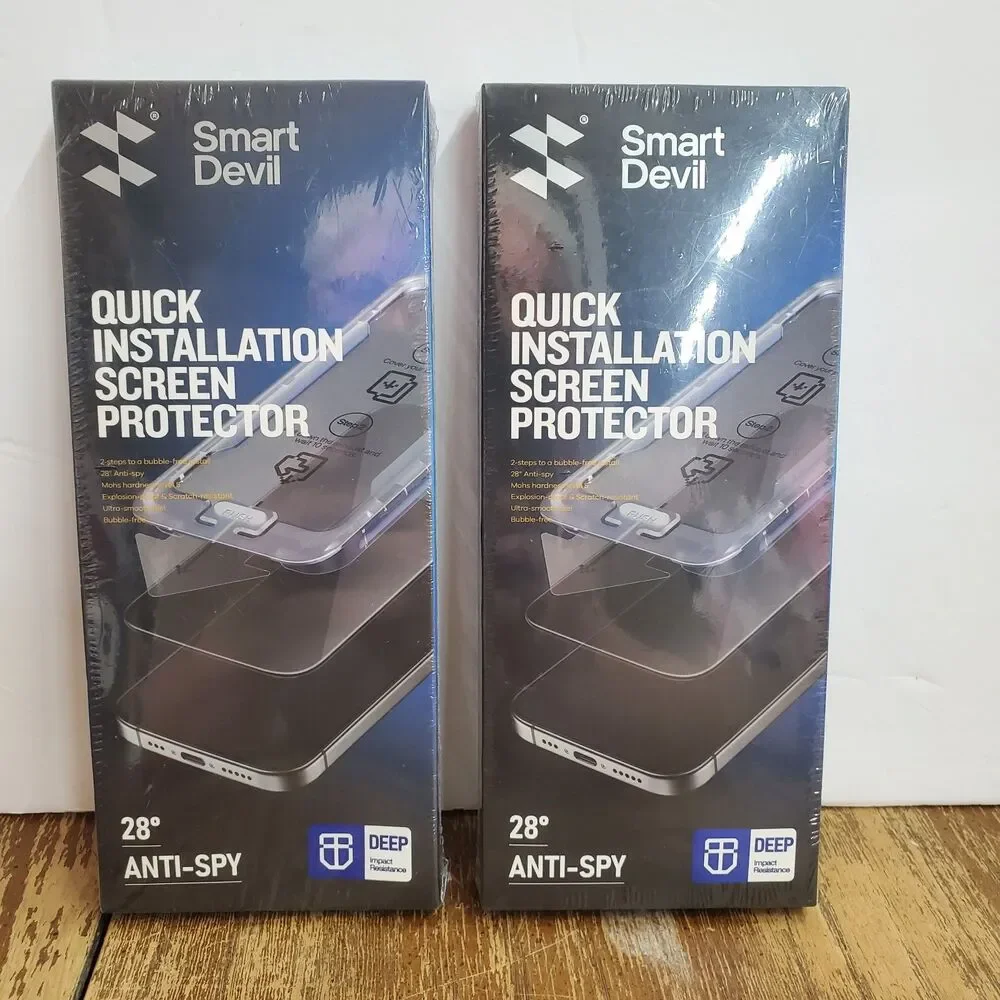 Smart Devil Privacy Screen Protector iPhone 16 Pro 28° Anti-Spy Lot of 2 Boxes